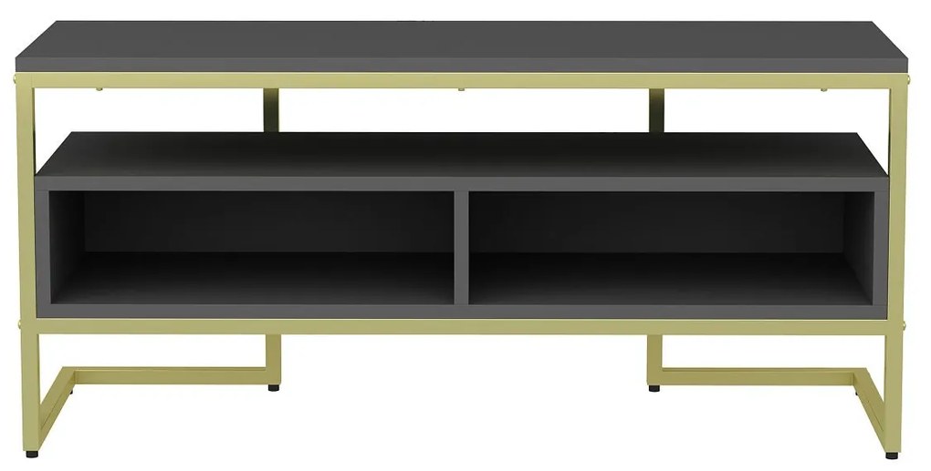 Móvel TV Stand Merrion – Ouro e Antracite – 110 x 35 x 49,9 cm