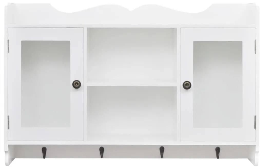 Armário de parede para exposição de livros/DVD/copos MDF branco
