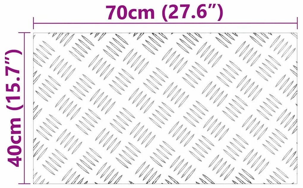 Placas de Alumínio com Superfície Riscada vidaXL 4 pcs Antiderrapante