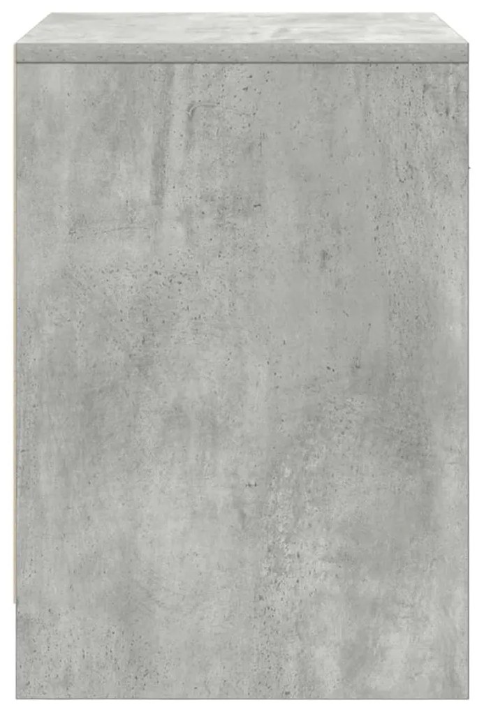 Mesa de cabeceira com gaveta 40x34x50 cm cinzento cimento