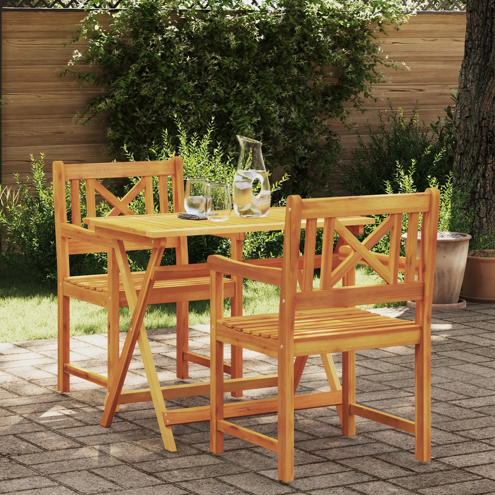 vidaXL Cadeiras de Jardim 2 pcs 56x56x90 cm Madeira Maciça de Acácia