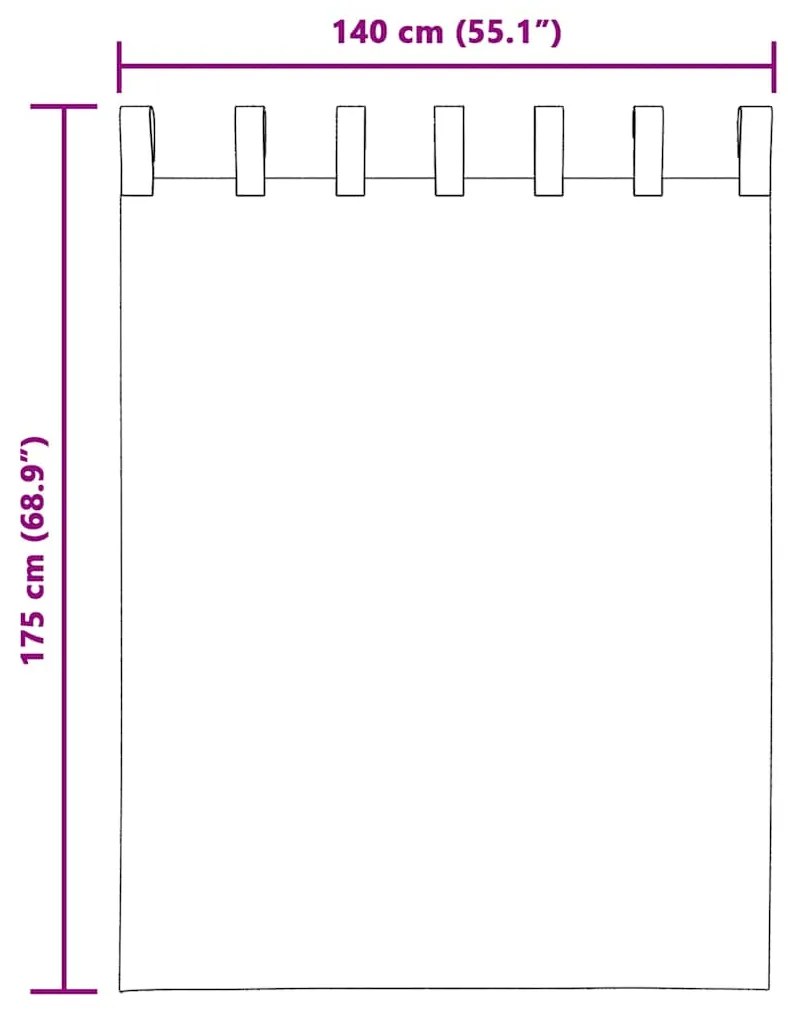 Cortinas de voile com aba 2 pcs preto