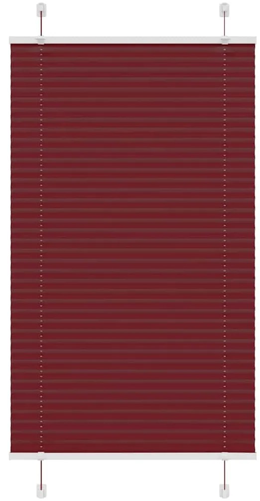 Plissado Cego Bordéus Vermelho 70x150 cm Largura Tecido