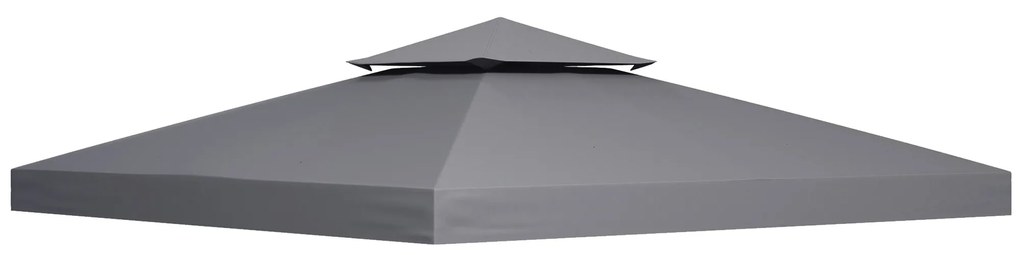 Outsunny Substituição de Cobertura para Pergola de Jardim Tela de Substituição para Gazebo Tenda 3x3 m Cinza | Aosom Portugal