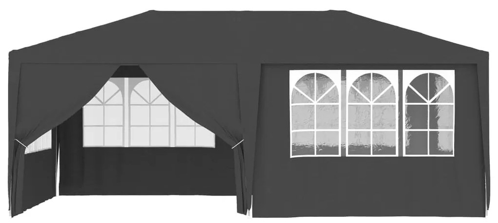 Tenda festas com paredes laterais 4x6m 90g/m² antracite