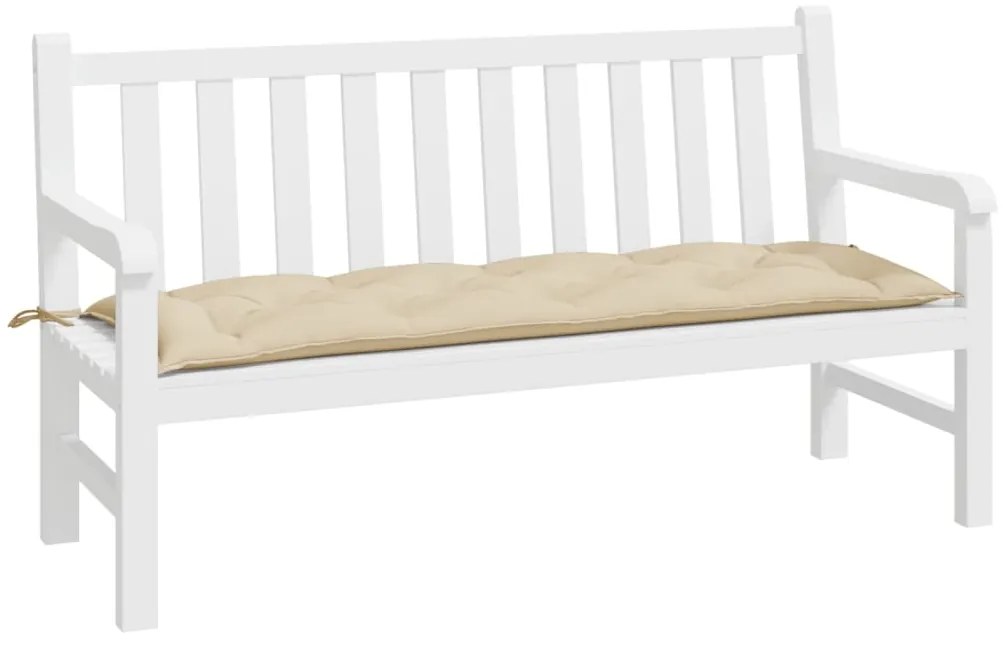 Almofadão p/ banco de jardim 150x50x7 cm tecido oxford bege