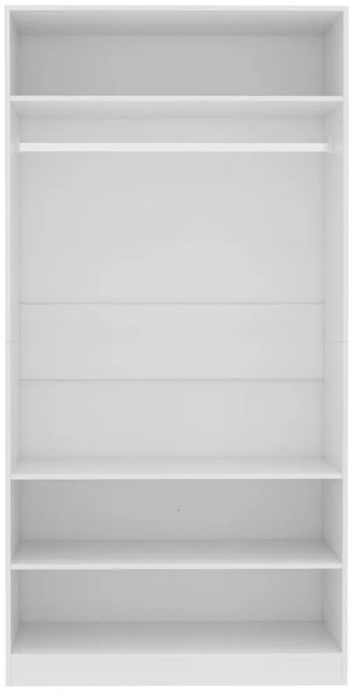 Roupeiro 100x50x200 cm derivados de madeira branco