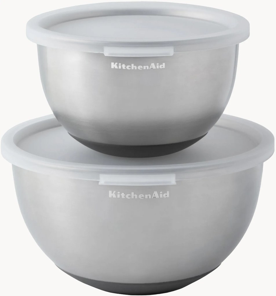 Taças de mistura com tampas KitchenAid, conjunto de 2