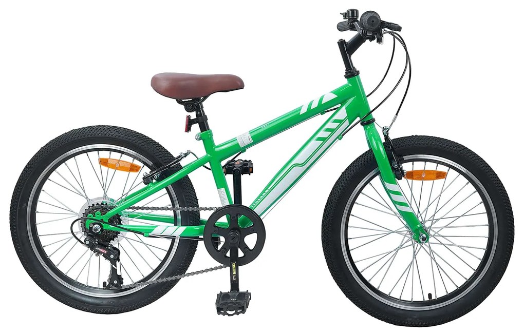 vidaXL Bicicleta de Montanha 24 Polegadas 6-Speed para 8-12 anos Verde