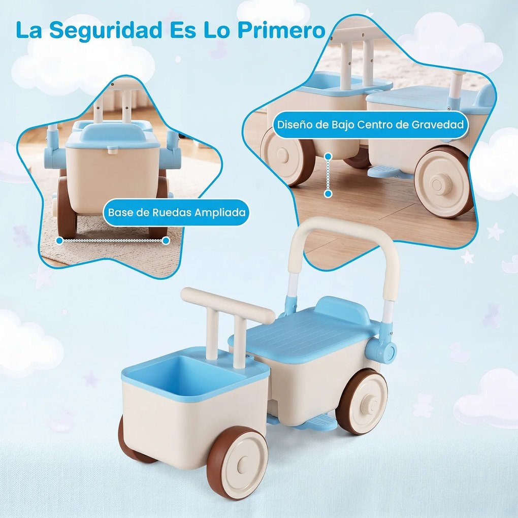 Infantil 3 em 1, 67,5 x 28 x 35 cm, Pega Dobrável, Azul