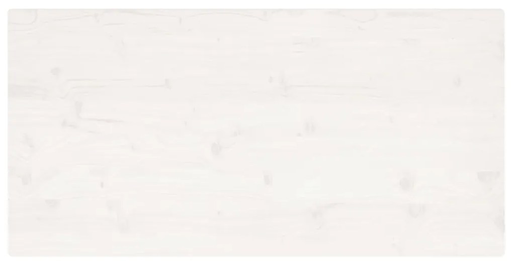 Tampo de mesa retangular 110x55x2,5 cm pinho maciço branco