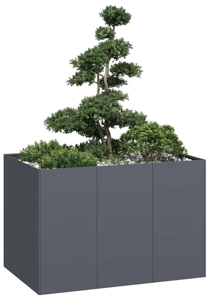 vidaXL Vaso floreira 120x80x80 cm aço antracite