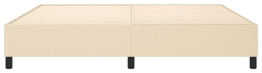 Estrutura de cama sem colchão 200x200 cm tecido cor creme