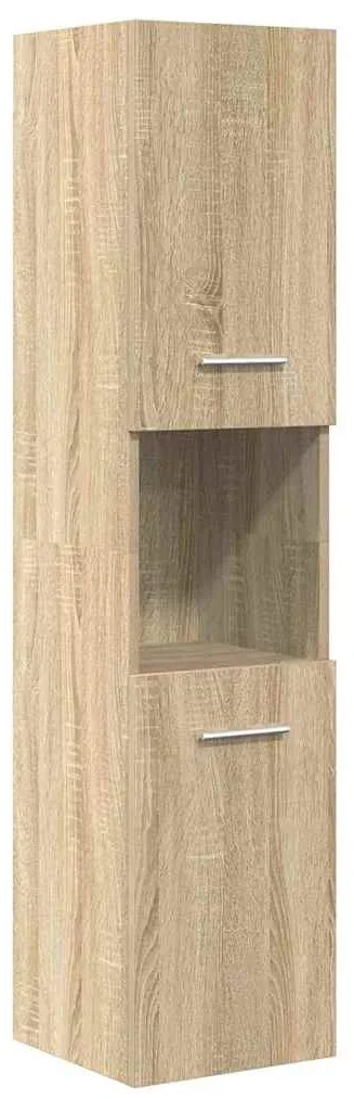 5 pcs conj. móveis casa banho derivados madeira carvalho sonoma