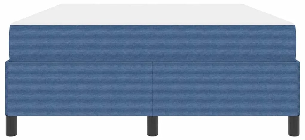 Estrutura da Cama Azul 140 x 200 cm Tecido de veludo côtelé