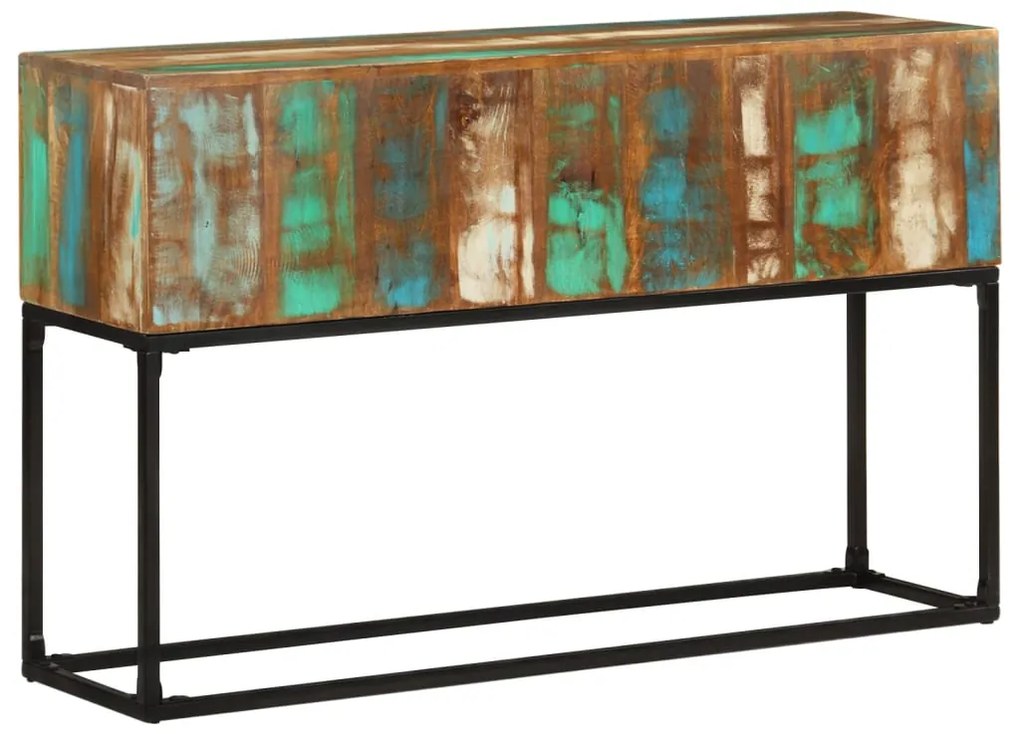 Mesa consola 120x30x75 cm madeira recuperada maciça