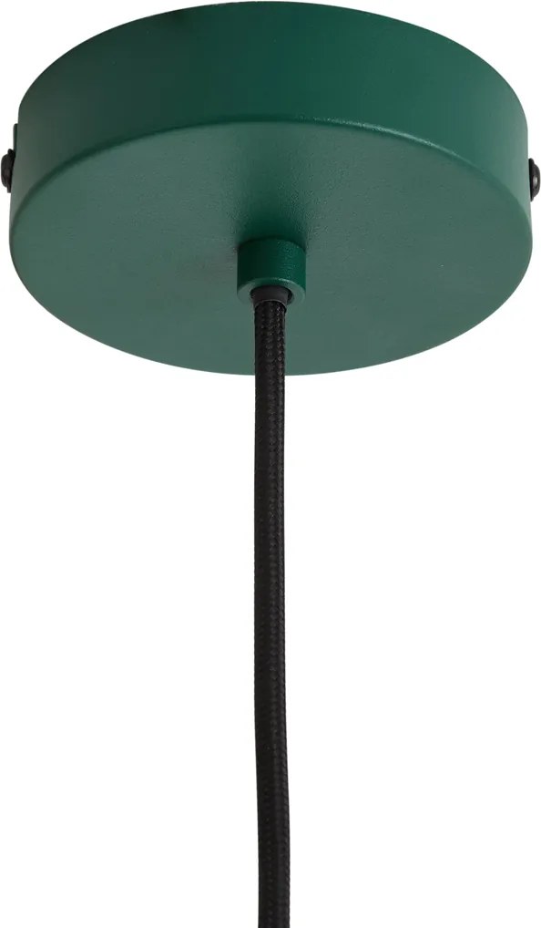 Candeeiro pendente retro verde com vidro verde - Giselle