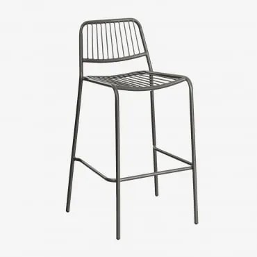 Banco De Jardim Alto Empilhável Elton Negro-de-fumo & ↑75 Cm - Sklum
