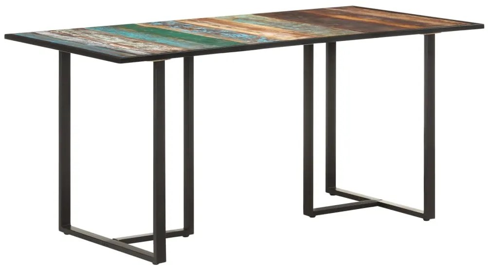 Mesa de jantar 160 cm madeira recuperada maciça