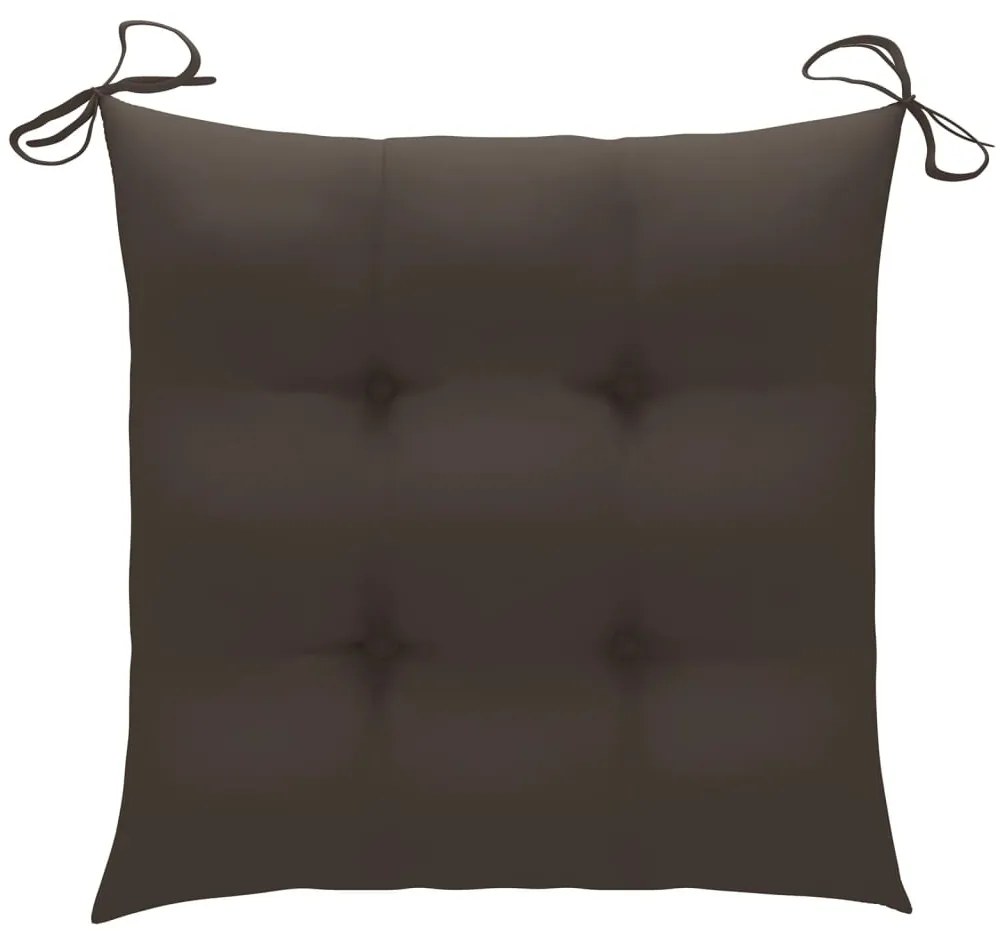 Cadeiras de jardim 8 pcs c/ almofadões madeira de teca maciça