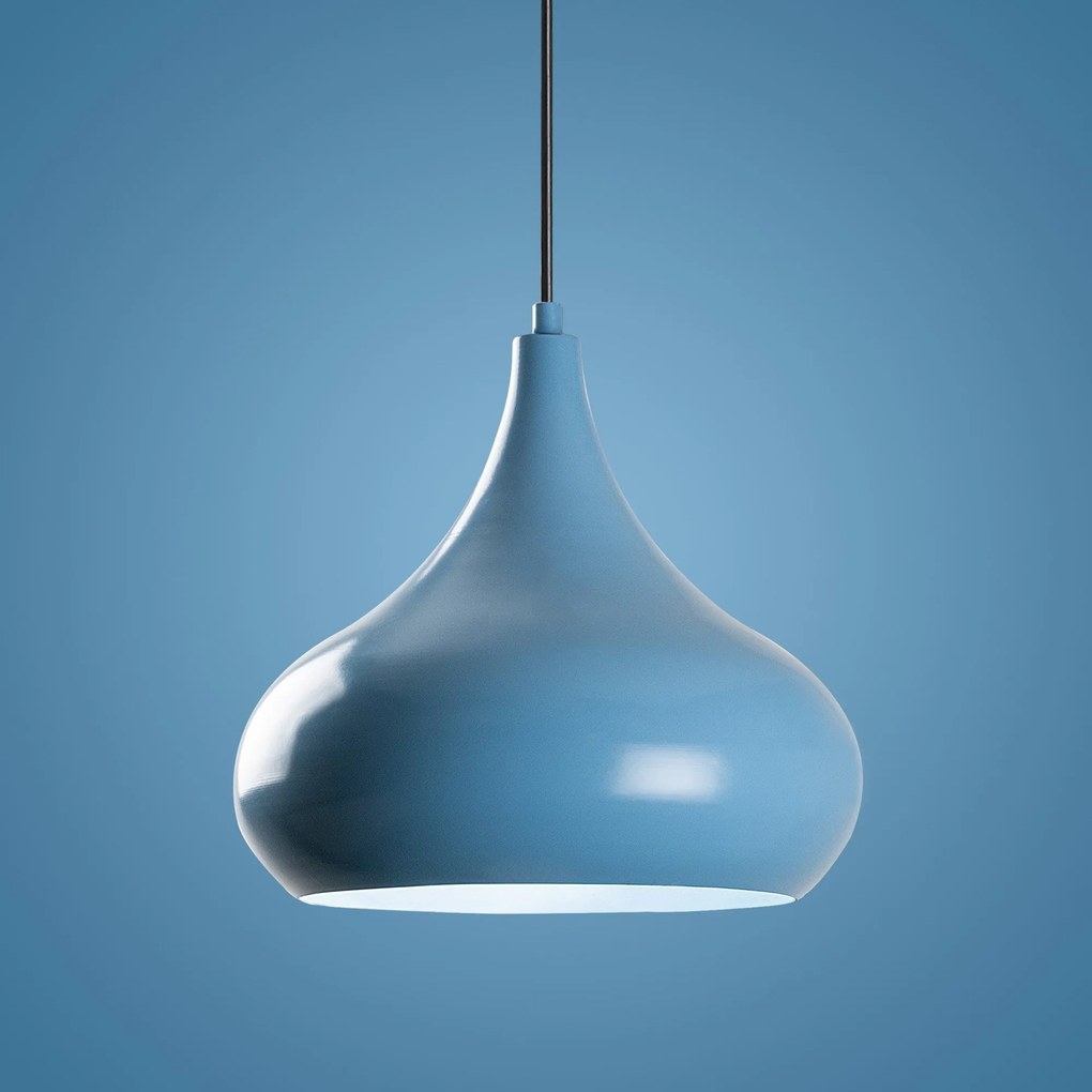 Candeeiro Chandelier Saglam – Azul Claro – Ø30 h:28 cm