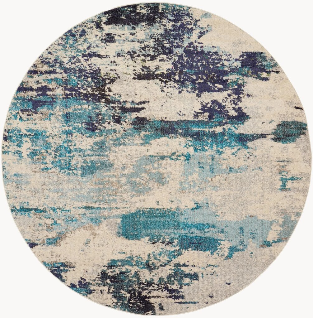 Tapete redondo de design com pelo curto Celestial