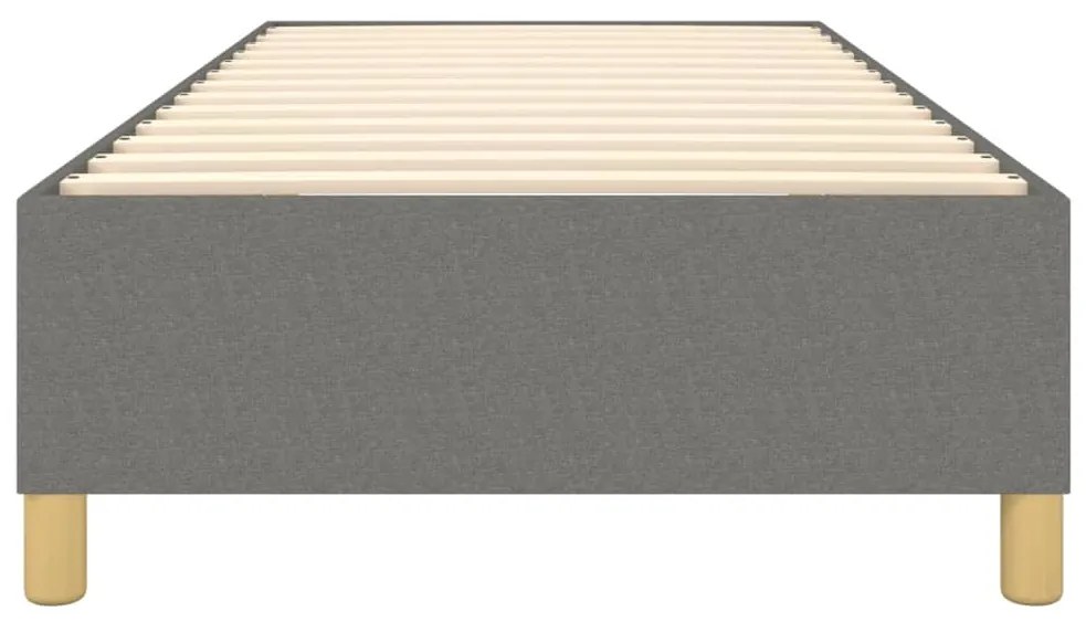 Estrutura de cama sem colchão 90x200 cm tecido cinzento-escuro
