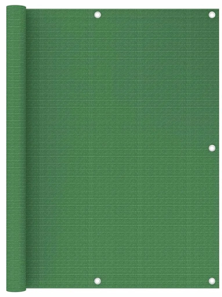 vidaXL Tela de varanda 120x600 cm PEAD verde-claro
