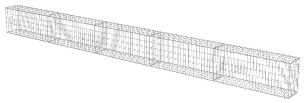 Muro gabião com tampas aço galvanizado 600x30x50 cm
