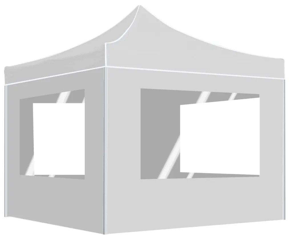 vidaXL Tenda dobrável profissional com paredes alumínio 3x3m branco