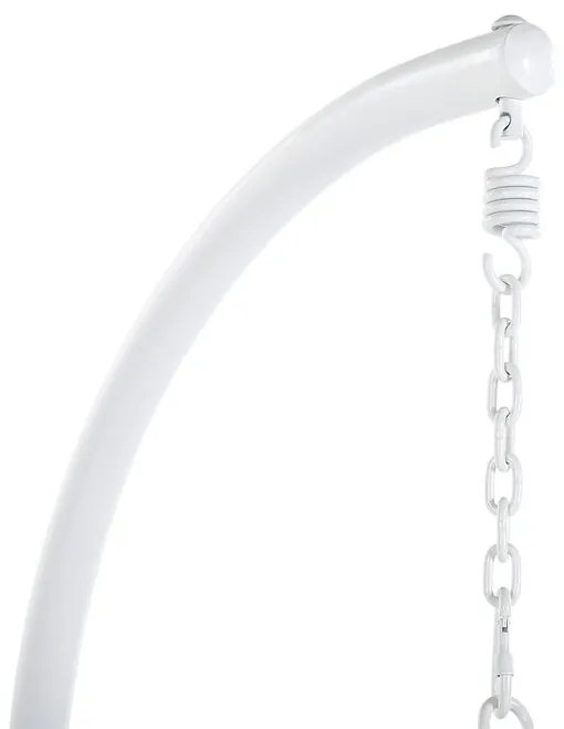 Cadeira suspensa em rattan branco com suporte ALBA Beliani