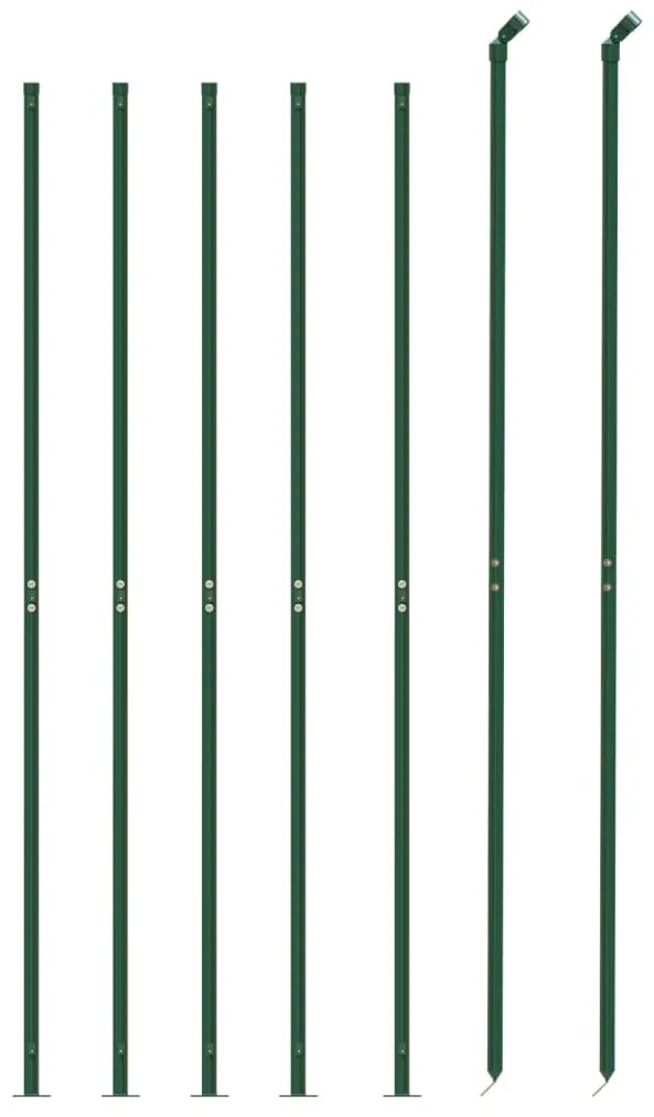 Cerca de malha de arame com flange 2x10 m verde