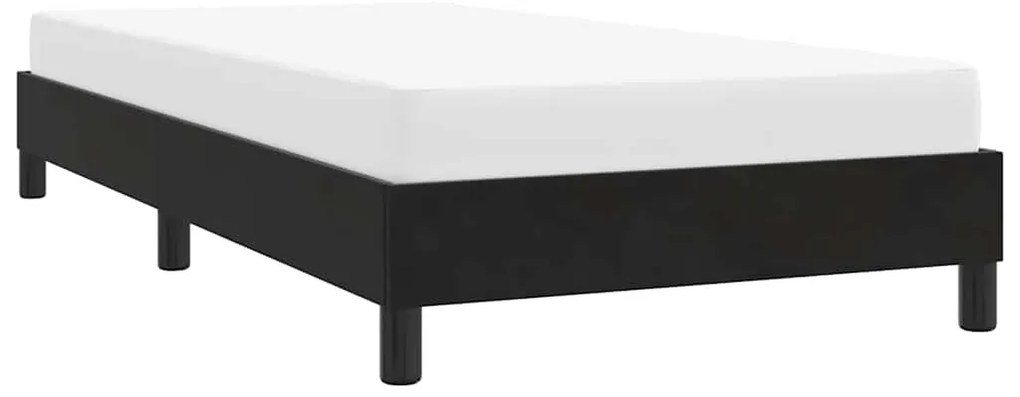 Estrutura de cama sem colchão preto 80x220 cm Veludo
