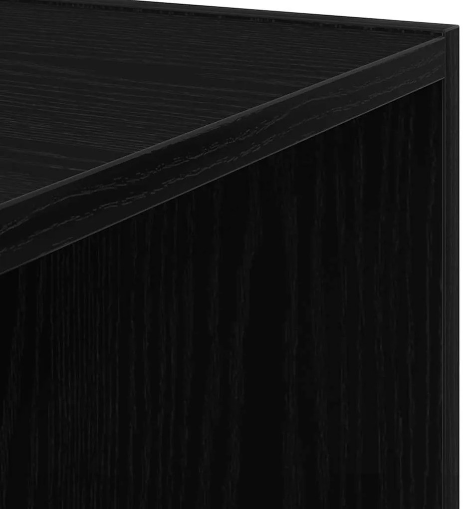 Mesa Lateral vidaXL Madeira de Carvalho Preta 33x33x34,5 cm em Madeira