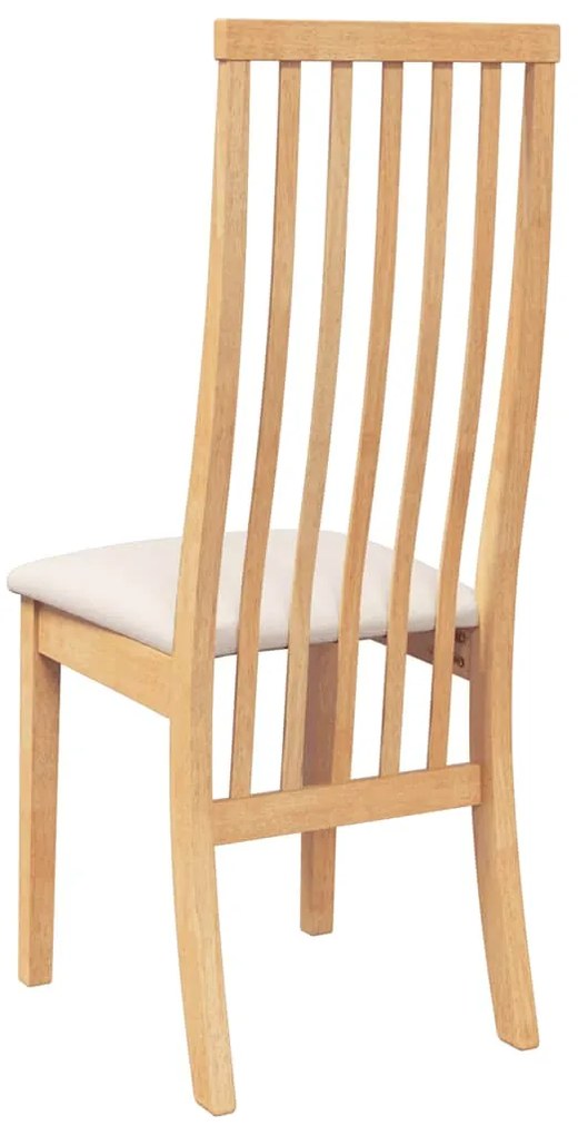 Cadeiras de jantar com almofadões 2 pcs madeira maciça