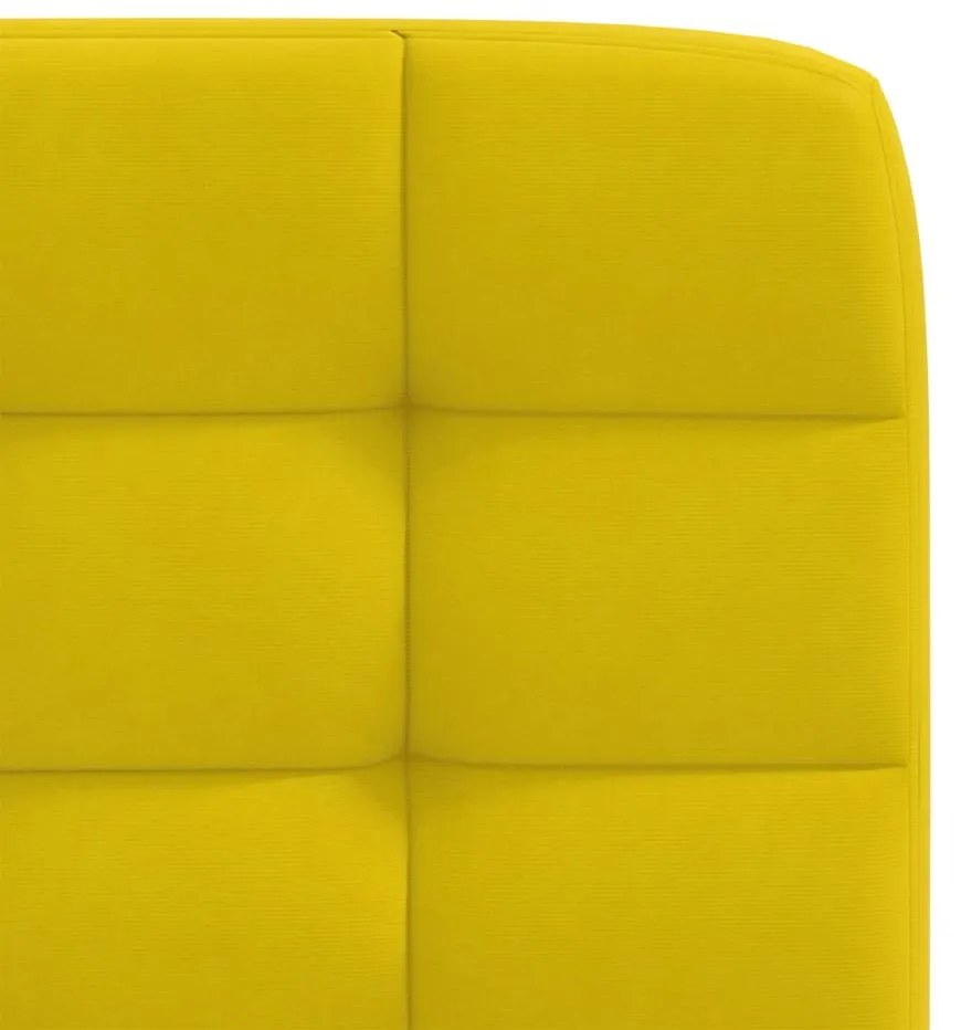 Cadeiras de jantar 4 pcs veludo amarelo