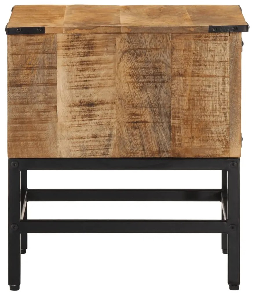 Mesa de cabeceira 40x40x45 cm madeira de mangueira maciça
