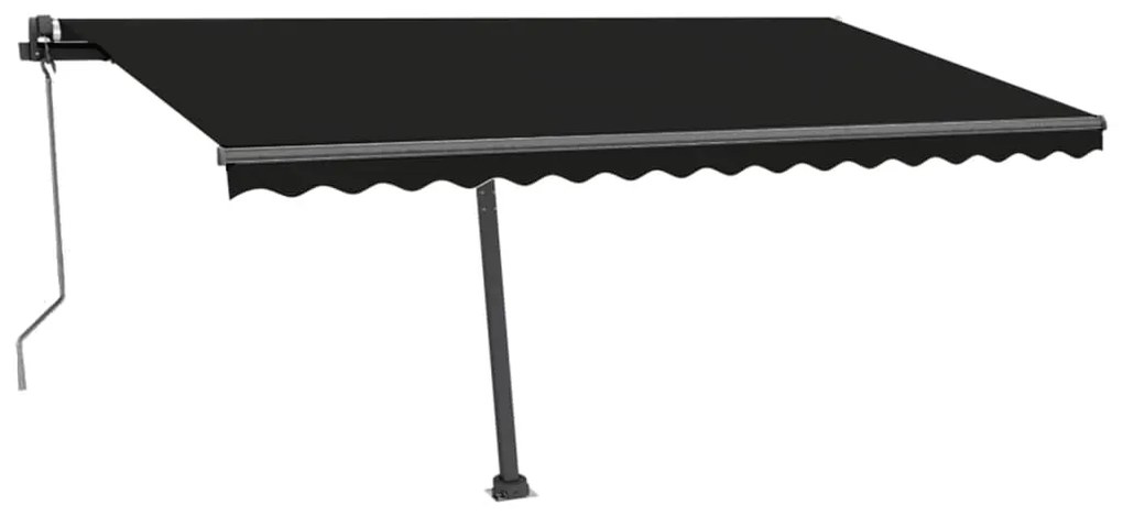 Toldo automático com LED e sensor de vento 400x300 cm antracite
