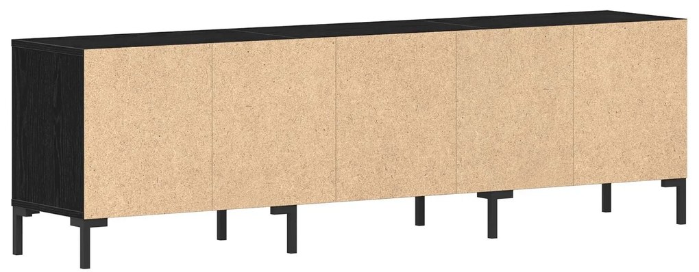 Estante para TV vidaXL Madeira Negra 150x30x44,5 cm Madeira Revestida