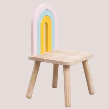Cadeira Em Madeira Mini Rainbow Kids Madeira Natural - Sklum
