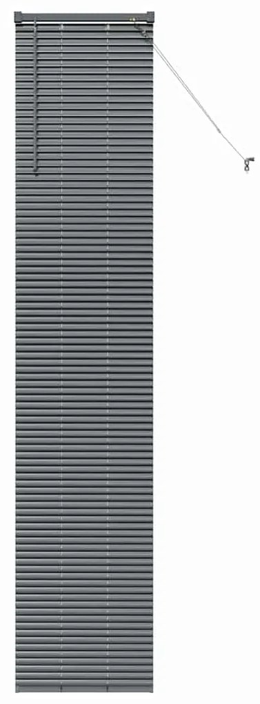 Persiana de Janela Cinzento-escuro 40 x 220 cm Alumínio