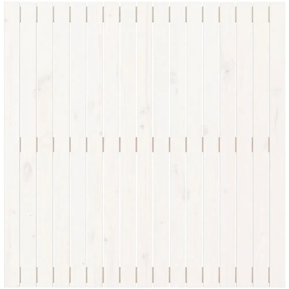 Cabeceira de parede 108x3x110 cm madeira de pinho maciça branco