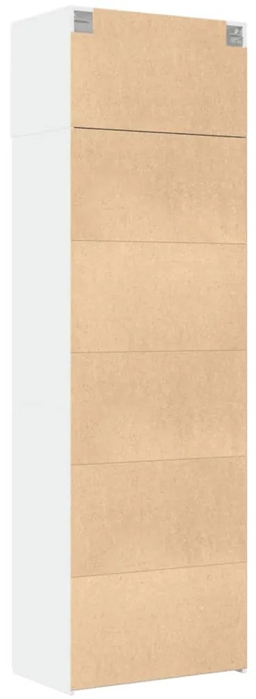Armário de arrumação 70x42,5x225 cm derivados de madeira branco