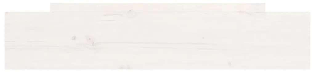 Gavetas de cama 2 pcs madeira de pinho maciça branco