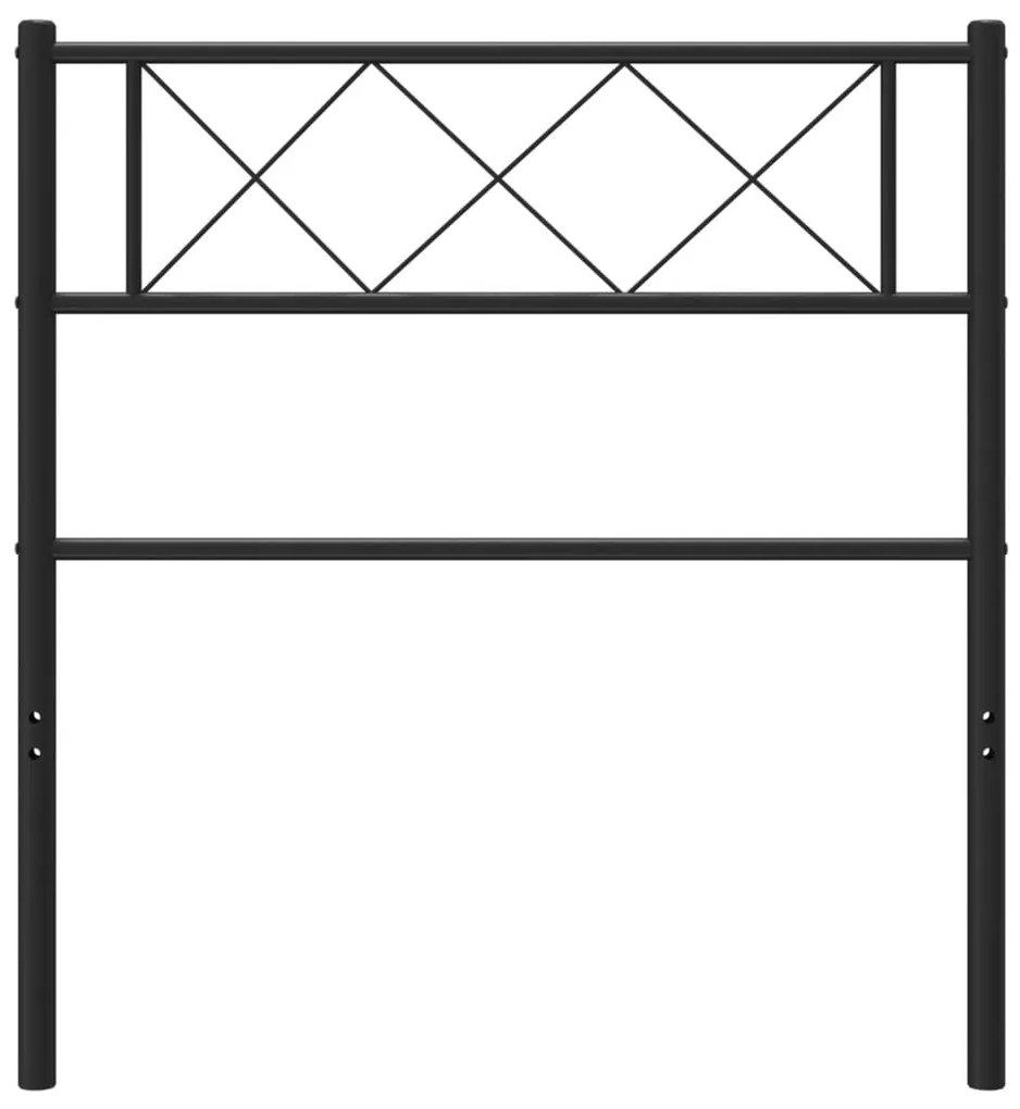 Cabeceira de cama 75 cm metal preto