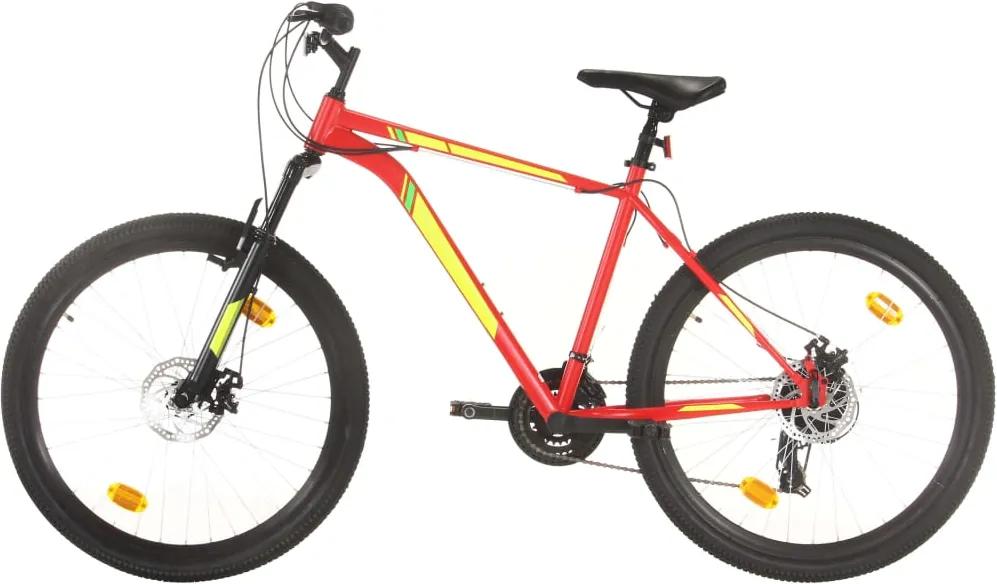 Bicicleta de montanha 21 velocidades roda 27,5" 50 cm vermelho