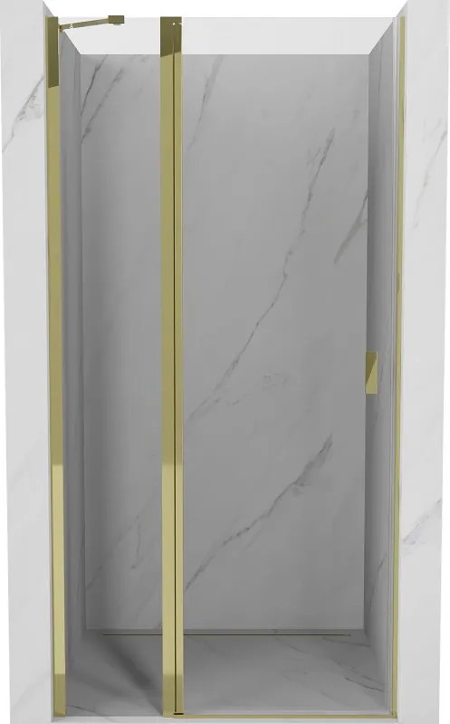 Mexen Mist porta de duche de batente 115 cm, transparente, dourada - 8A4-115-000-50-00