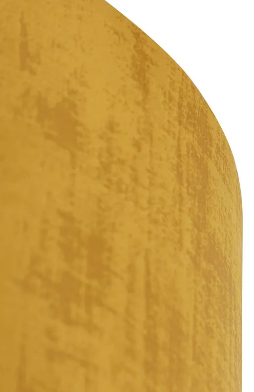 Abajur de Veludo Dourado 35/35/20 Clássico / Antigo