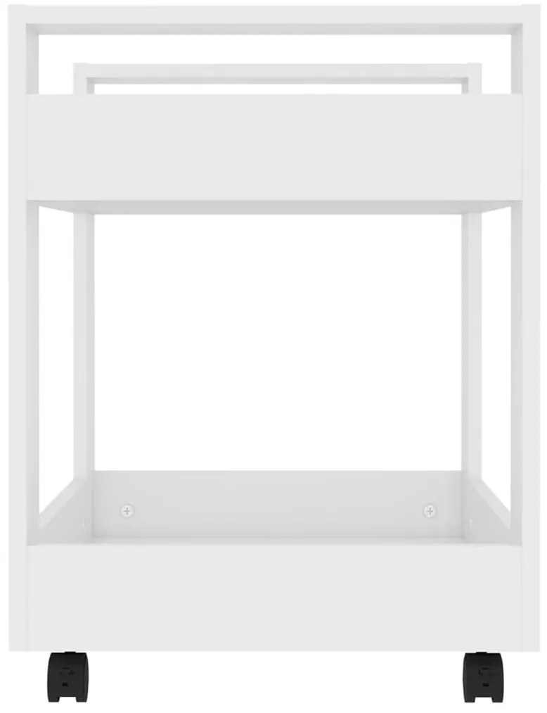 Trólei de secretária 60x45x60 cm derivados de madeira branco