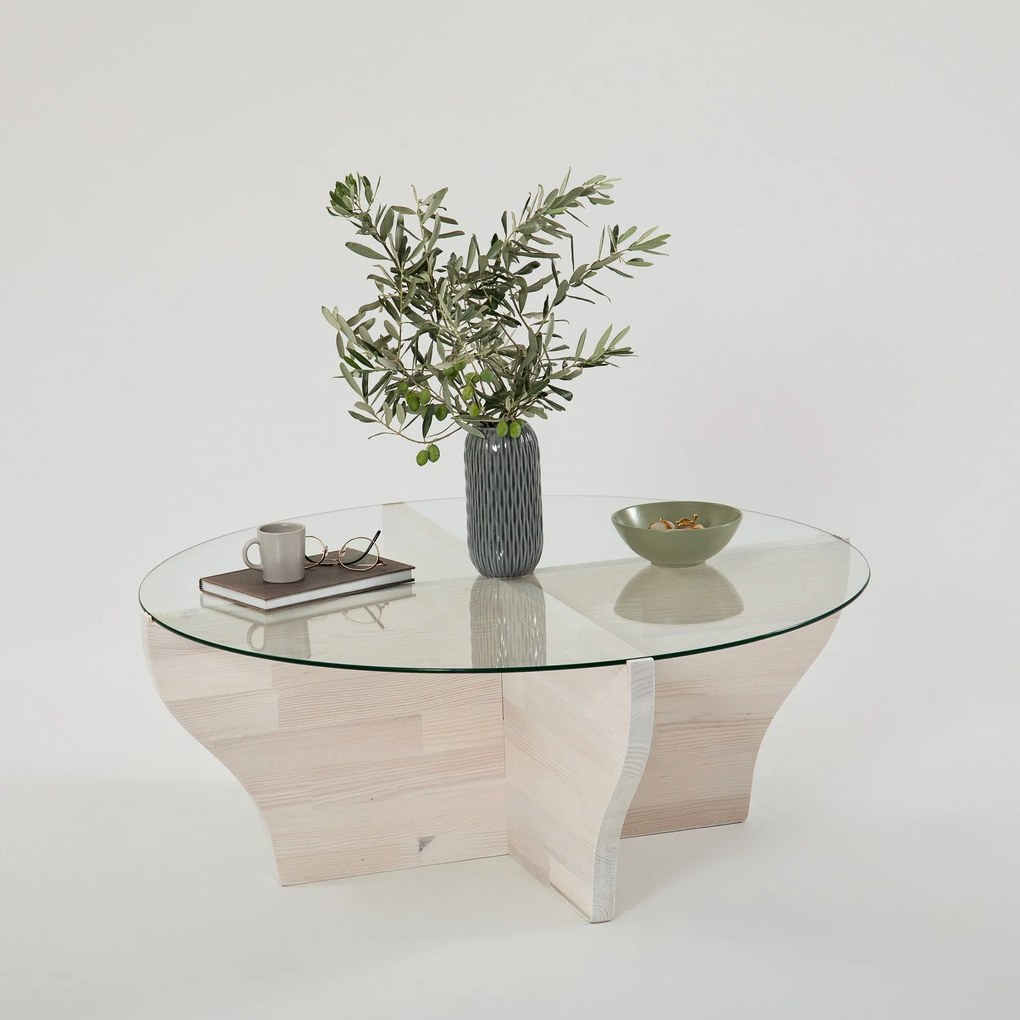 Mesa de Café Amphora - Branca - 92 cm (Largura) x 36 cm (Altura) x 92